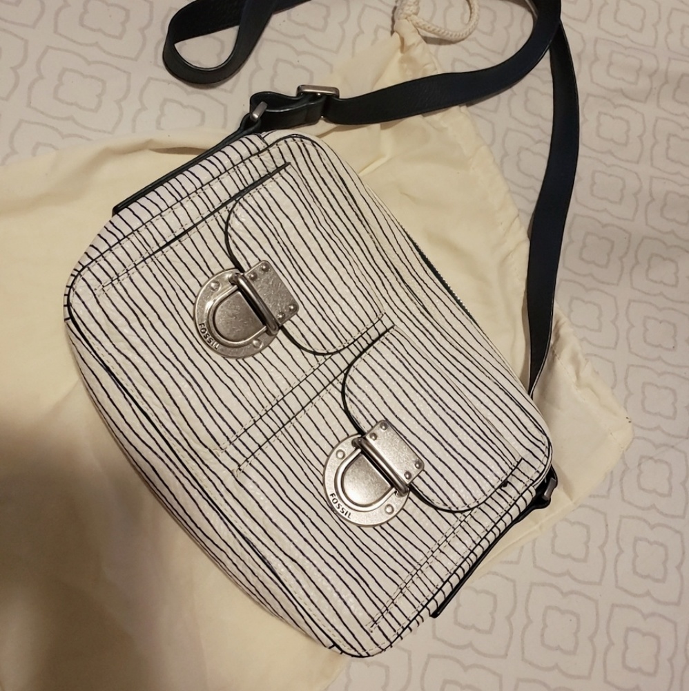 Authentic Fossil leather crossbody bag